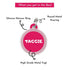 Taggie, Red Glasses Cat Tag, Circle
