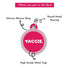 Taggie, Tropical Floral Cat Tag, Circle