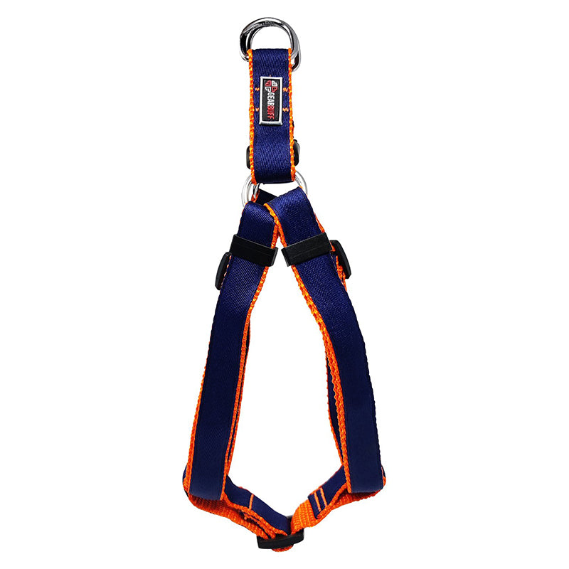 GEARBUFF Pet Walk Premium Step in Harness for Dogs, Navy & Orange
