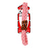 Gearbuff Tug No War Rope chew dental toy, Orange Black Pink Stripe
