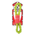 Gearbuff Tug No War Rope chew dental toy, Pink Green with Maroon Patch