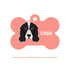 Taggie, Cocker Spaniel (B/W) Dog Tag, Bone