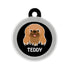 Taggie, Pekingese Black Dog Tag, Circle