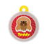 Taggie, Pekingese Black Dog Tag, Circle