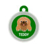 Taggie, Pekingese Black Dog Tag, Circle