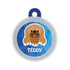 Taggie, Pekingese Black Dog Tag, Circle