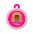 Taggie, Pekingese Black Dog Tag, Circle