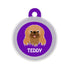 Taggie, Pekingese Black Dog Tag, Circle