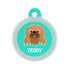 Taggie, Pekingese Black Dog Tag, Circle