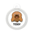 Taggie, Pekingese Black Dog Tag, Circle