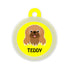 Taggie, Pekingese Black Dog Tag, Circle