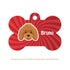 Taggie, Poodle Brown Dog Tag, Bone