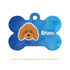 Taggie, Poodle Brown Dog Tag, Bone