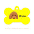 Taggie, Poodle Brown Dog Tag, Bone