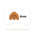 Taggie, Poodle Brown Dog Tag, Bone