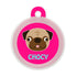 Taggie, Pug Dog Tag, Circle