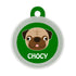 Taggie, Pug Dog Tag, Circle