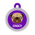 Taggie, Pug Dog Tag, Circle