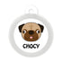 Taggie, Pug Dog Tag, Circle
