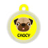 Taggie, Pug Dog Tag, Circle