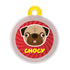 Taggie, Pug Dog Tag, Circle