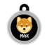 Taggie, Shiba Dog Tag, Circle