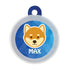 Taggie, Shiba Dog Tag, Circle