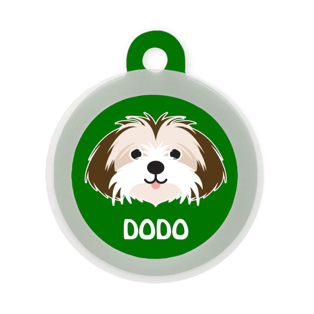 Taggie, Shih Tzu (Flaticon) Dog Tag, Circle