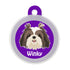 Taggie, Shih Tzu (Long Hair) Dog Tag, Circle