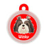 Taggie, Shih Tzu (Long Hair) Dog Tag, Circle