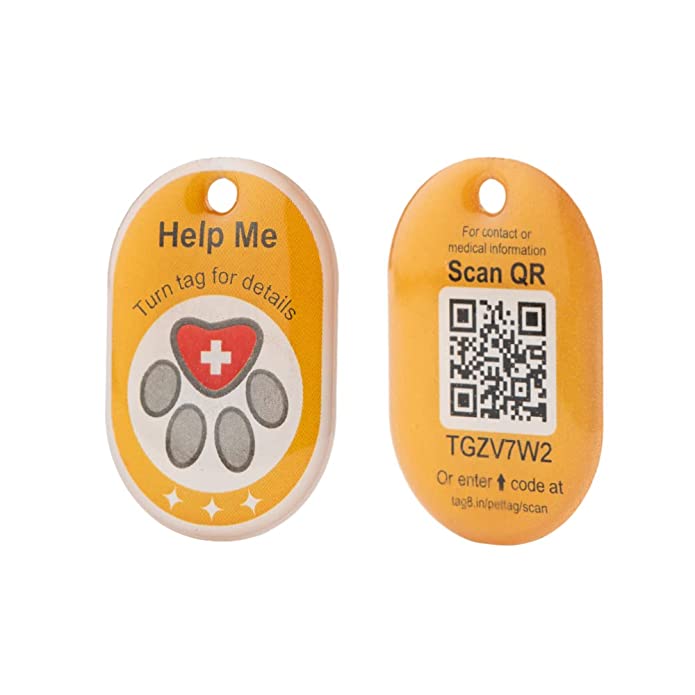 Tag8, Compact Genie Smart Dog and Cat Tag for Global Tracking