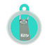 Taggie, Cat Turquoise Cat Tag, Circle