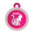 Taggie, Gradient Pink Cat Tag, Circle