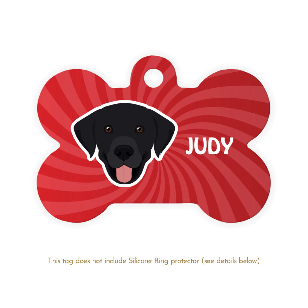 Taggie, Labrador (Black) Dog Tag, Bone
