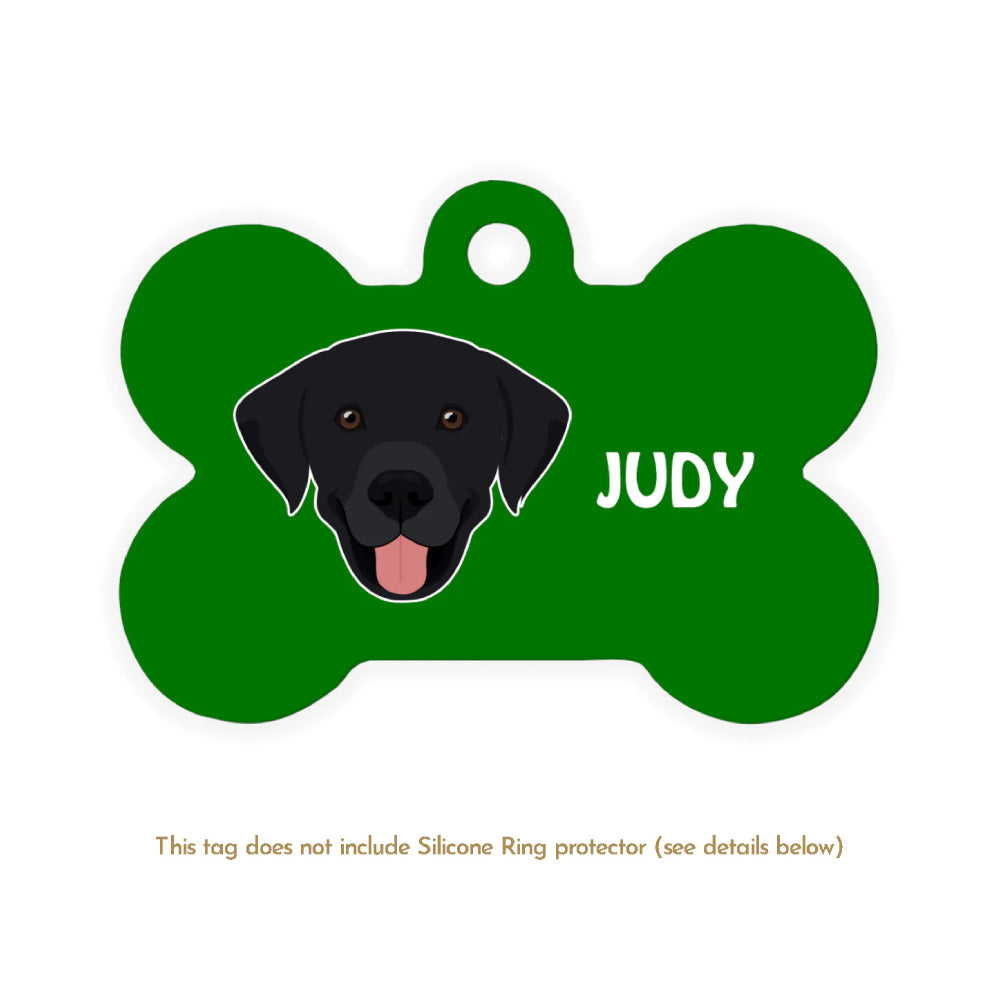 Taggie, Labrador (Black) Dog Tag, Bone