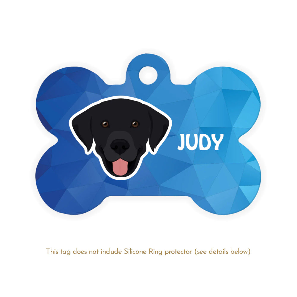 Taggie, Labrador (Black) Dog Tag, Bone