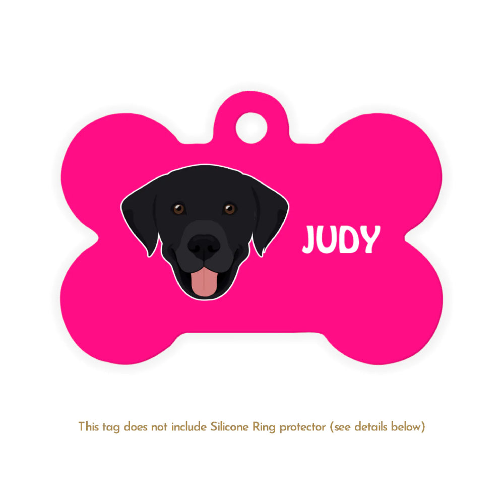 Taggie, Labrador (Black) Dog Tag, Bone