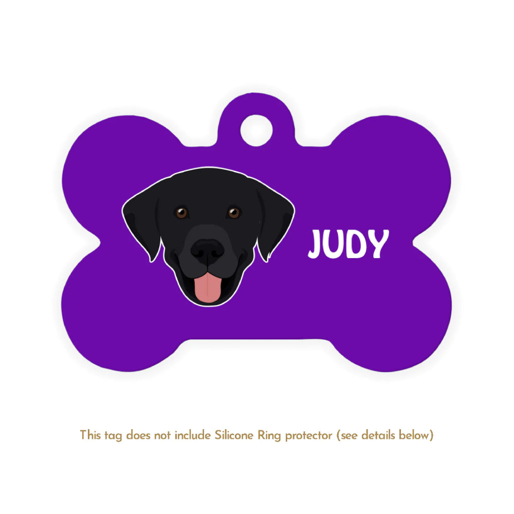 Taggie, Labrador (Black) Dog Tag, Bone