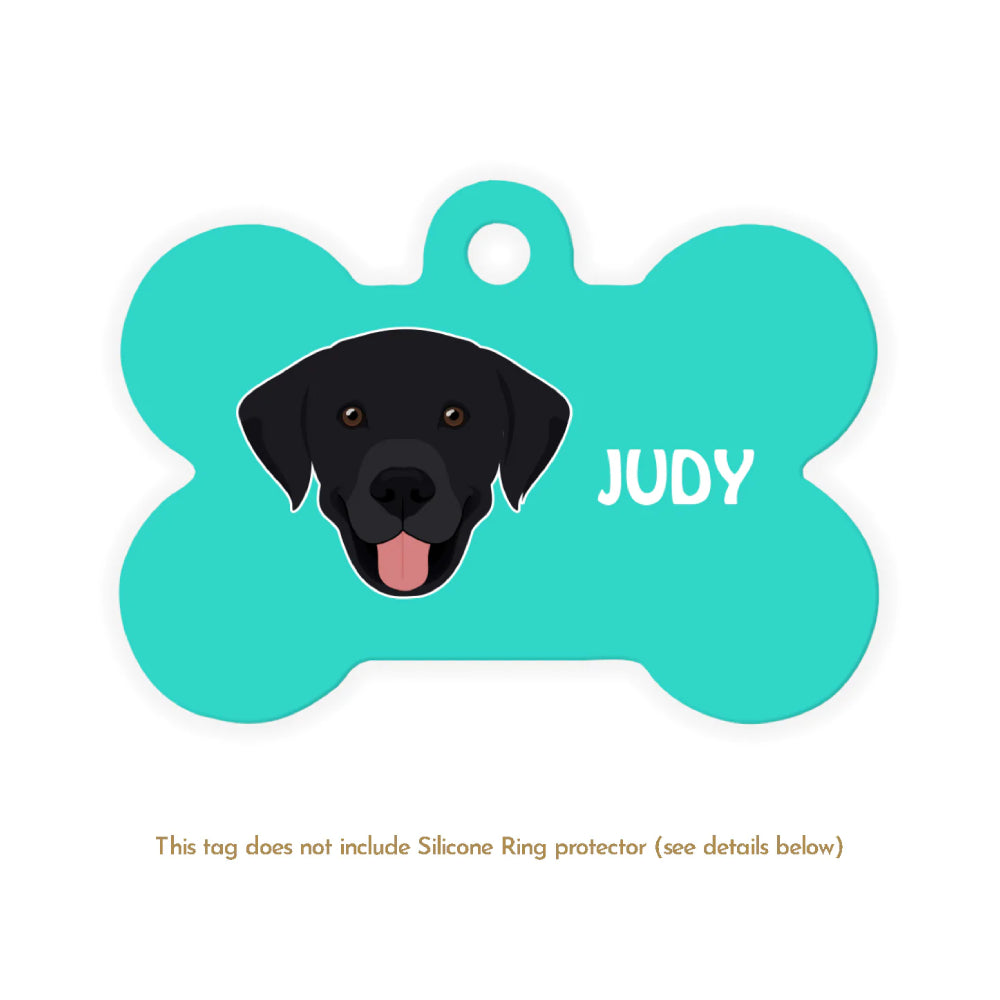 Taggie, Labrador (Black) Dog Tag, Bone