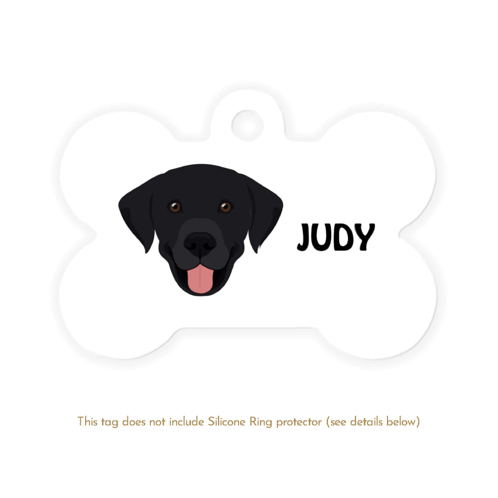 Taggie, Labrador (Black) Dog Tag, Bone