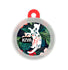 Taggie, Tropical Floral Cat Tag, Circle