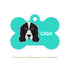 Taggie, Cocker Spaniel (B/W) Dog Tag, Bone