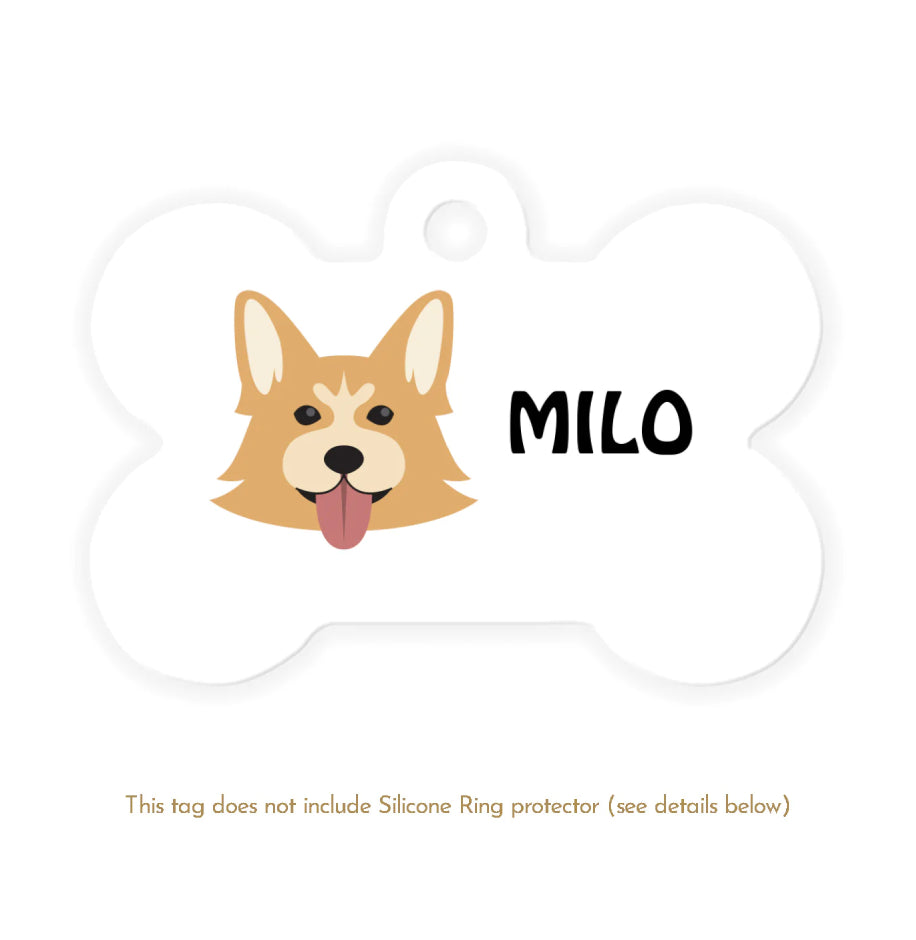 Taggie, Welsh Corgi Dog Tag, Bone