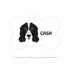 Taggie, Cocker Spaniel (B/W) Dog Tag, Bone
