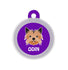 Taggie, Yorkhire Terrier Dog Tag, Circle