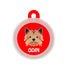 Taggie, Yorkhire Terrier Dog Tag, Circle