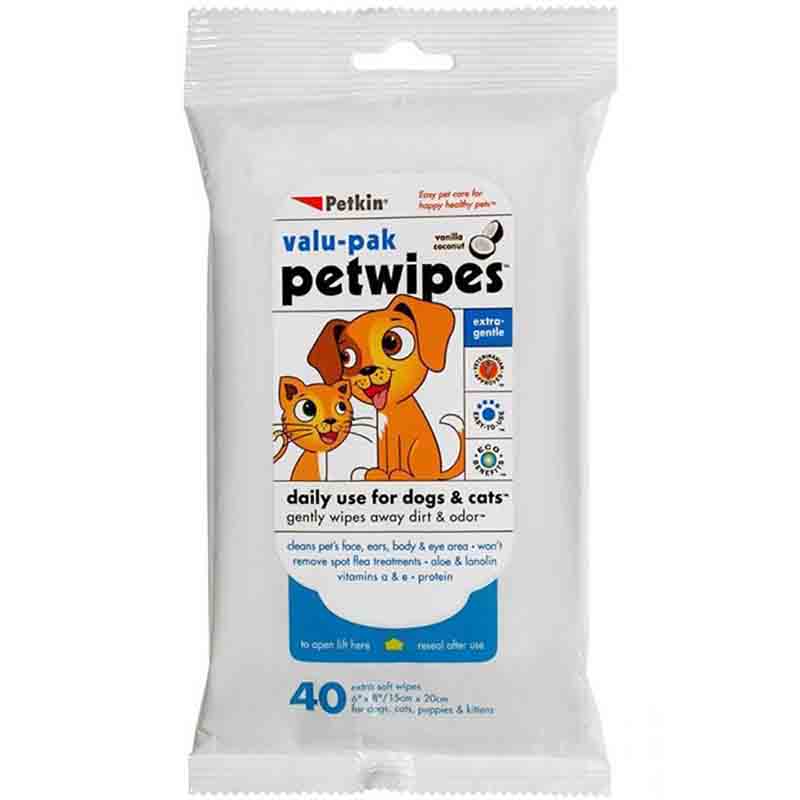 Petkin Petwipes Value-Pack, 40 Wipes