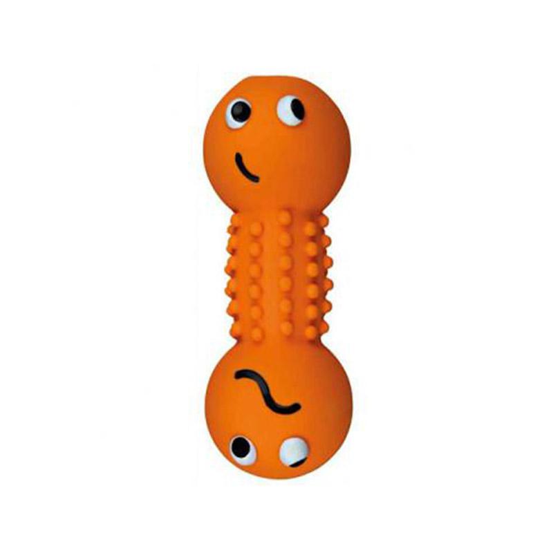 Trixie Smiley Dumbbell with Motifs Latex, 19 cm