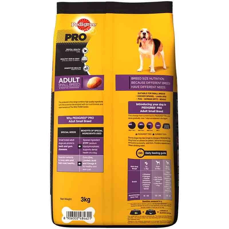 Pedigree PRO Expert Nutrition for Adult Small Breed Dogs (9 Months Onwards), Dry Dog Food