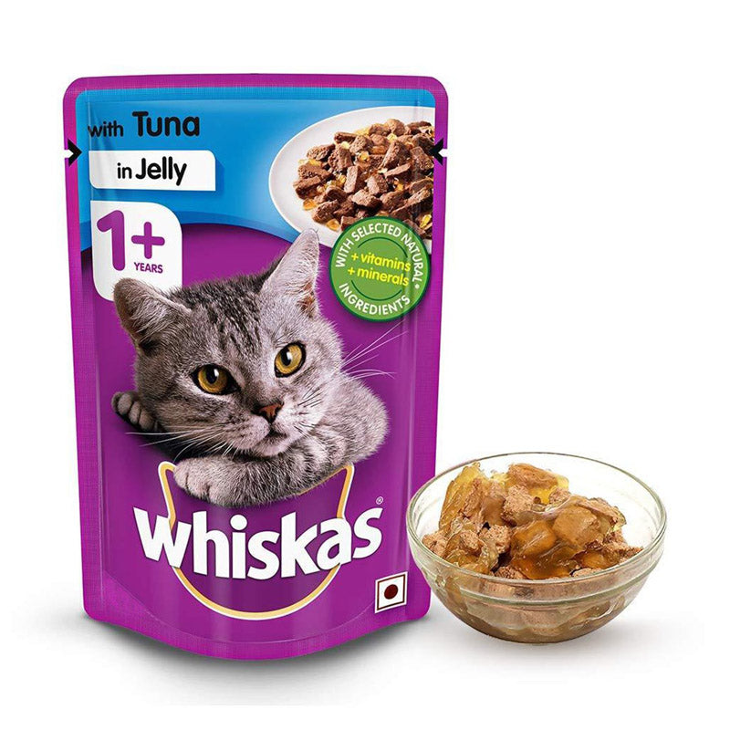 Whiskas Adult (1+Yrs) Tuna in Jelly, Wet Cat Food 85 g
